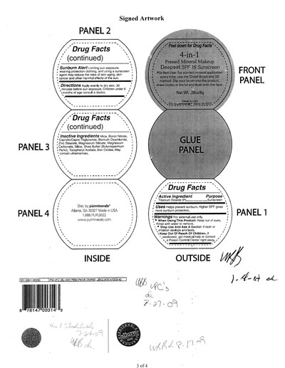 Deepest SPF 15 label.jpg Image of Label - Deepest SPF 15 label
